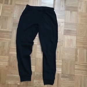 Asos black sweatpant skinny slim pocket drawstring